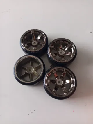 Coche rc  drift,Llantas R-Drift Plata (4 unidades)