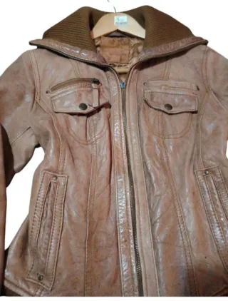 Chaqueta Biker Aviador Piel Ovina Y2K