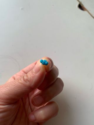 Pendiente flor turquesa y oro