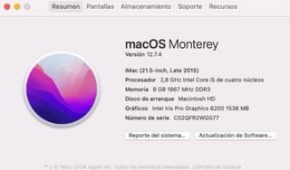 iMac retina 4K 21.5 pulgadas (finales 2015)