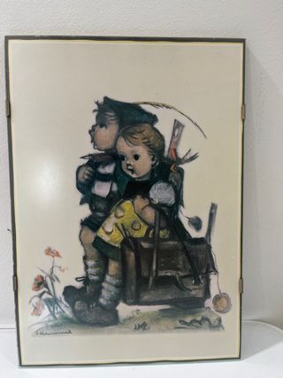 Pareja Láminas Vintage Niños Estilo Hummel dos 45€