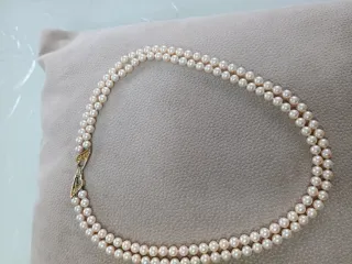 Collana vintage perle e oro