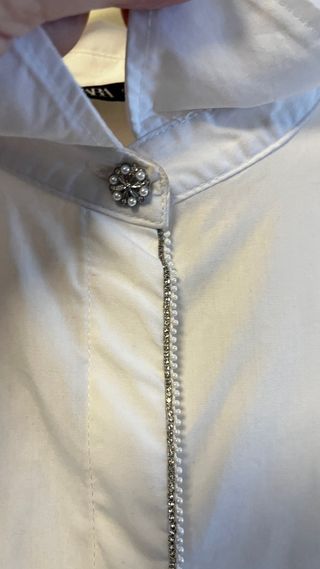Camisa Blanca Zara Talla L Seminueva