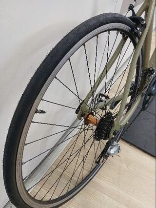 Bici carretera verde cuadro aluminio cambios shimano Talla M