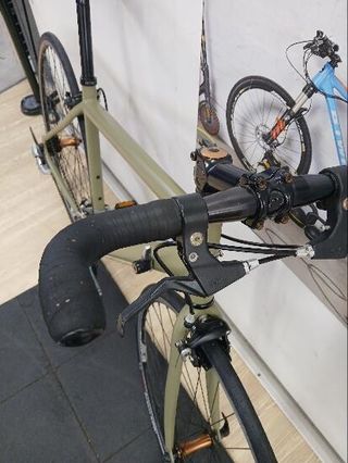 Bici carretera verde cuadro aluminio cambios shimano Talla M