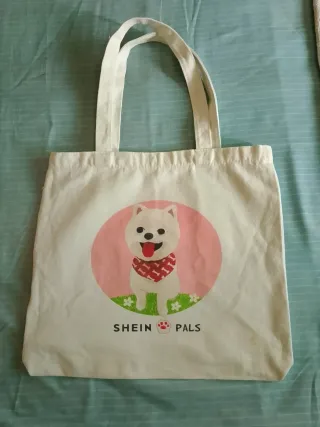 2 Bolsas de Tela Blancas con Perro