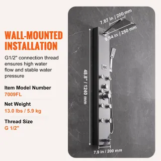 Sistema Pannello Doccia 5 Modalità Pannello Doccia