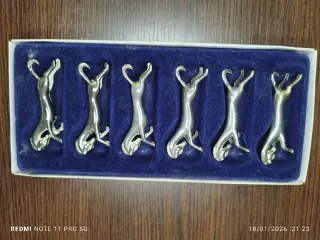 6 Posa-copertos di metallo VINTAGE