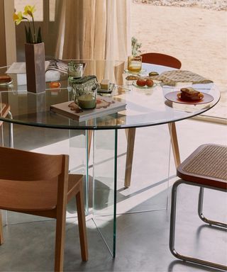 Mesa redonda cristal Ona 137cm