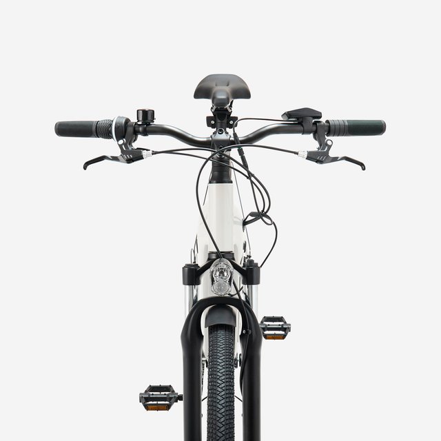 Bicicleta Trekking Eléctrica Cuadro Bajo E-Actv 100 Gris