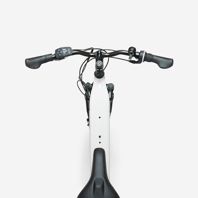 Bicicleta Trekking Eléctrica Cuadro Bajo E-Actv 100 Gris