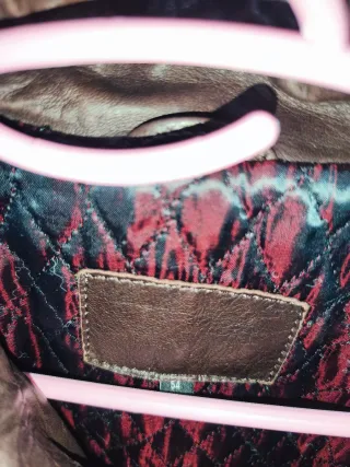 Chaqueta Cuero Marrón Talla 54 Hombre