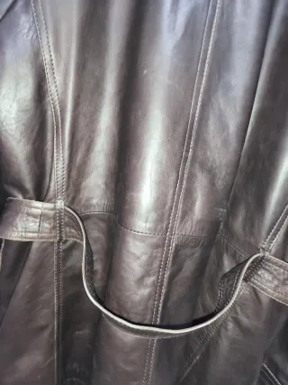 Chaqueta Cuero Marrón Talla 54 Hombre