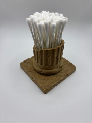 Ancient Greek Column Q-Tip Holder -Decor Organizer