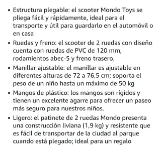 Patinete infantil 2 ruedas unicornio