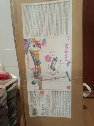 Patinete infantil 2 ruedas unicornio