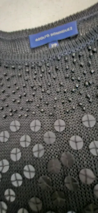 Top Adolfo Dominguez Negro Talla XS