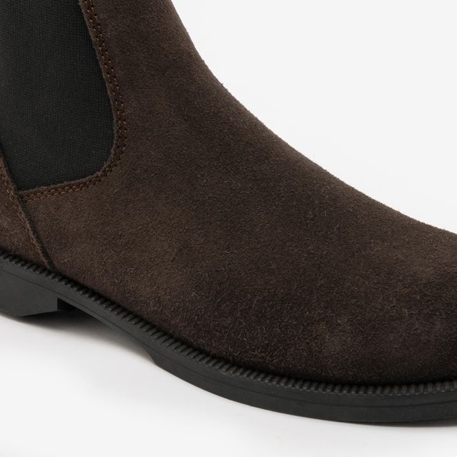 Botines Equitación 500 Adulto Marrón Serraje