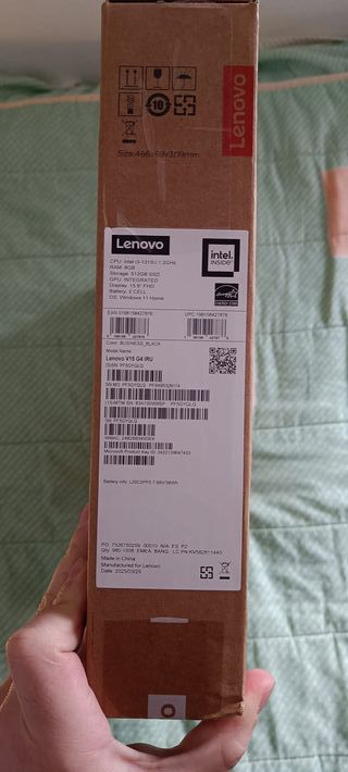 Portátil Lenovo V15 G4 IRU Negro