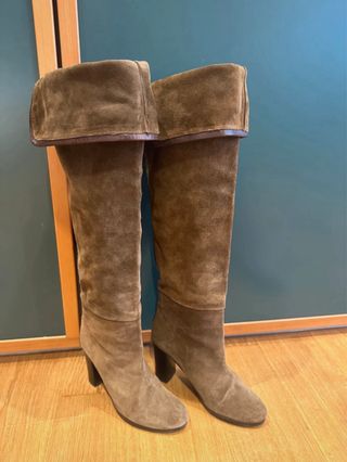 Botas Zara Serraje Marrón Talla 37