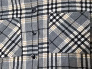 Sobrecamisa cuadros gris y blanco