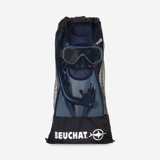 Kit Snorkel Aletas + Máscara + Tubo Atoll Azul