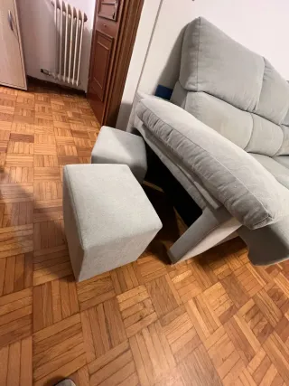 Sofá 3 plazas chaise longue tela