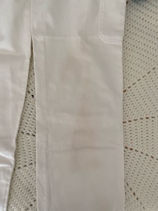 Conjunto: vaquero Zara blanco talla 34 top talla S