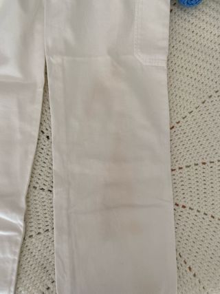 Conjunto: vaquero Zara blanco talla 34 top talla S