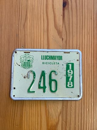 Placa bicicleta
