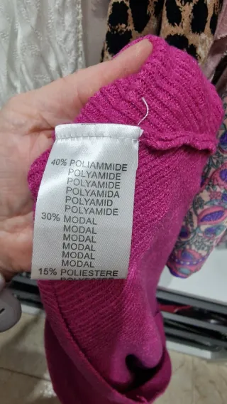 Jersey buganvilla cuello alto talla única de Heve