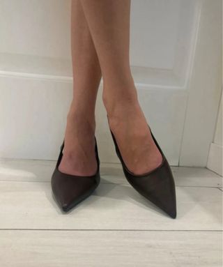 Scarpe slingback marrone tg 40 nuova