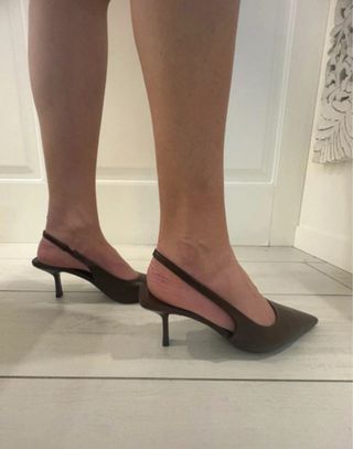 Scarpe slingback marrone tg 40 nuova