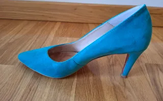 Zapatos salón verde agua