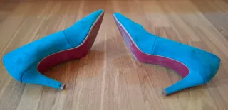 Zapatos salón verde agua