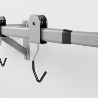 Soporte Pared Bicicletas Gris 5 Ganchos Deslizantes