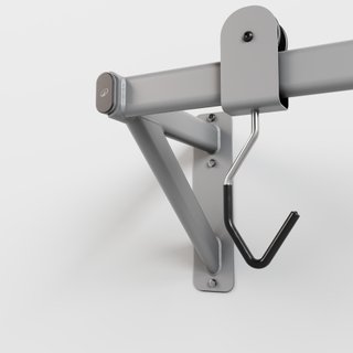 Soporte Pared Bicicletas Gris 5 Ganchos Deslizantes