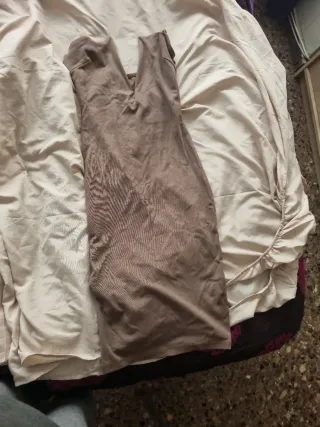 Vestido mujer beige/marrón