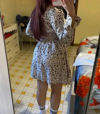 Abito fantasia beige e nero Taglia M