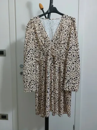 Abito fantasia beige e nero Taglia M