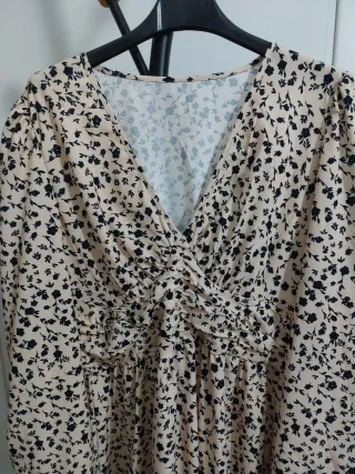 Abito fantasia beige e nero Taglia M