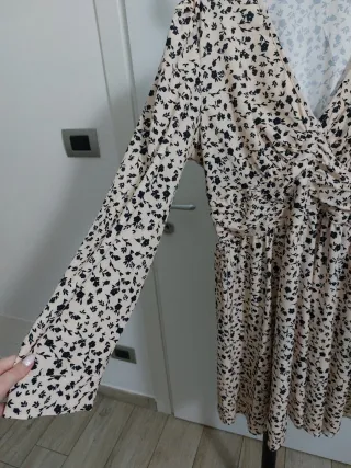 Abito fantasia beige e nero Taglia M