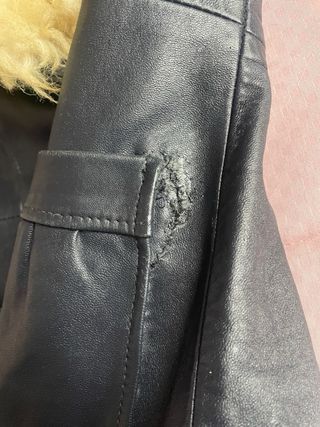 Cazadora blazer de piel negra