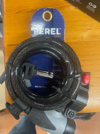 Candado Bicicleta Perel Cable Espiral Nuevo