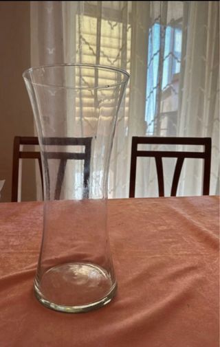 Vaso alto in vetro trasparente