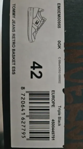 Sneakers Tommy Jeans Basket Retro Nere Tg 42