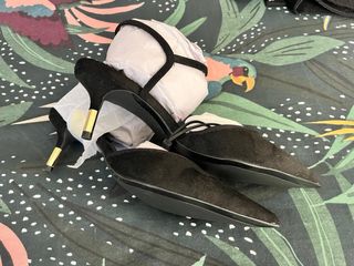 Zapatos Zara Tacon Destalonado Negro Talla 37