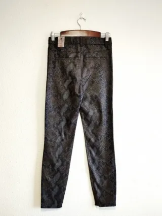 Pantalón estampado Zara negro/gris