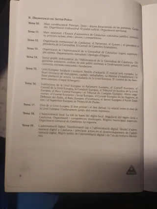 Temari 1 Cos Superior, Part General, Generalita...