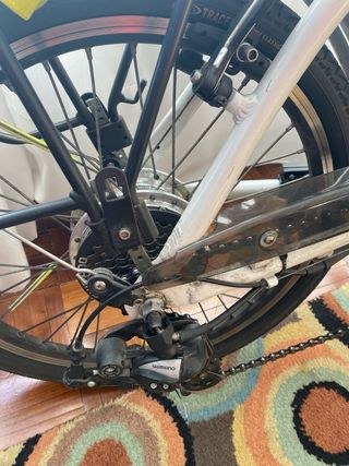 Eléctrica Plegable con acelerador, sillín amortig